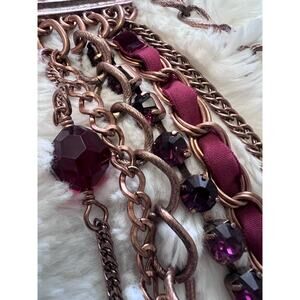 Chicos Chain Gypsy Layered Gems Boho Mob Wife Clasp Belt 40 inches Adjustable